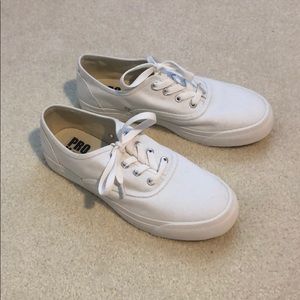Keds white canvas sneakers
